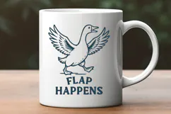Funny Goose SVG Flap Happens Goose PNG Clipart for Cricut Product Image 3
