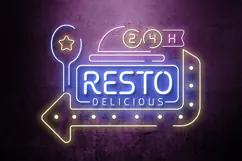 FLARE - Neon Light Party Font Product Image 2