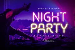 FLARE - Neon Light Party Font Product Image 3