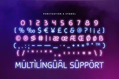 FLARE - Neon Light Party Font Product Image 8