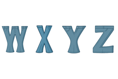 Flared Jeans Clothes Lettering ABC Text Font Alphabet PNG Product Image 6