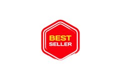 Flat best seller badge sticker design isolated Product Image 1