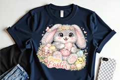 Cute Easter Bunny PNG , Happy Easter Sublimation Clipart Product Image 3