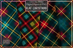 Flat Christmas plaid pattern design, Sublimation Design Product Image 1