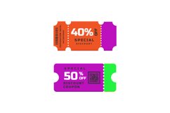 Flat design sale tags design isolated Product Image 1