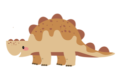 Cartoon Dinosaur Set. Beige and Brown Gender Neutral Color Product Image 7