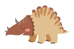 Cartoon Dinosaur Set. Beige and Brown Gender Neutral Color Product Image 8