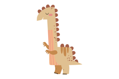 Cartoon Dinosaur Set. Beige and Brown Gender Neutral Color Product Image 9