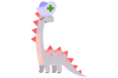 Dino Doctor Clipart - Cute Prehistoric Medical Product Image 4