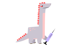 Dino Doctor Clipart Set - Cute Prehistoric Medical Product Image 6