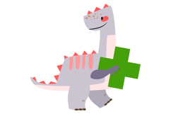 Dino Doctor Clipart Set - Cute Prehistoric Medical Product Image 7