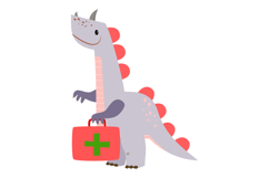 Dino Doctor Clipart Set - Cute Prehistoric Medical Product Image 8
