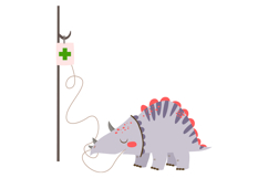 Dino Doctor Clipart Set - Cute Prehistoric Medical Product Image 10