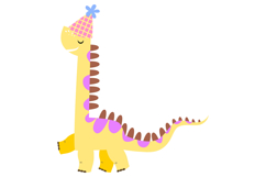 Cute Birthday Dinosaurs Clipart - Festive Dino Product Image 3