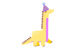 Cute Birthday Dinosaurs Clipart - Festive Dino Product Image 4