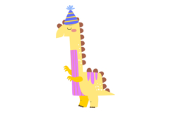 Cute Birthday Dinosaurs Clipart - Festive Dino Product Image 8