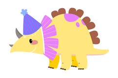 Cute Birthday Dinosaurs Clipart - Festive Dino Product Image 9