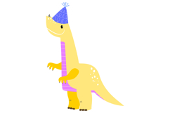 Cute Birthday Dinosaurs Clipart - Festive Dino Product Image 10