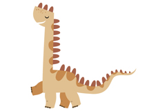 Cartoon Dinosaur Set. Beige and Brown Gender Neutral Color Product Image 2