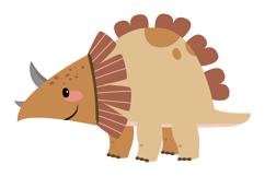Cartoon Dinosaur Set. Beige and Brown Gender Neutral Color Product Image 3