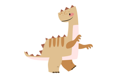 Cartoon Dinosaur Set. Beige and Brown Gender Neutral Color Product Image 4