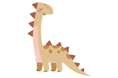 Cartoon Dinosaur Set. Beige and Brown Gender Neutral Color Product Image 5