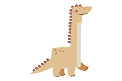 Cartoon Dinosaur Set. Beige and Brown Gender Neutral Color Product Image 6