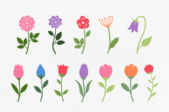 Flat flower svg bundle Minimalist flower simple svg for cut Product Image 3