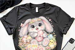 Cute Easter Bunny PNG , Happy Easter Sublimation Clipart Product Image 4