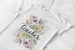 Wildflower Teacher Png Digital Download Sublimation Designs Product Image 2