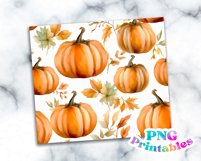 Fall Pumpkin 20 oz Skinny Tumbler Wrap Product Image 2