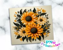 Sunflower 20 oz Skinny Tumbler Wrap Product Image 2