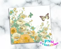 Floral 20 oz Skinny Tumbler Wrap Product Image 2