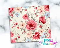Floral 20 oz Skinny Tumbler Wrap Product Image 2