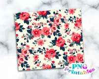 Floral 20 oz Skinny Tumbler Wrap Product Image 2