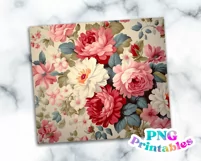 Floral 20 oz Skinny Tumbler Wrap Product Image 2