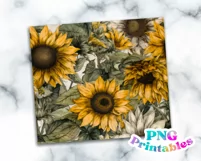Sunflower 20 oz Skinny Tumbler Wrap Product Image 2