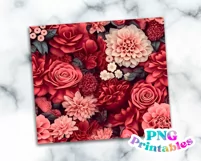 Floral 20 oz Skinny Tumbler Wrap Product Image 2