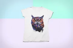 Purple Owl PNG Sublimation Instant Download Product Image 5