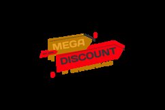 Flat sale sticker discount badge design concept Product Image 2