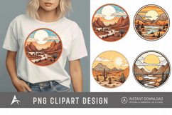 Watercolor Flat Serene Desert Clipart Product Image 1