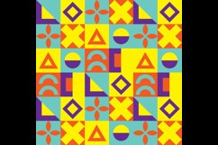 Flat square colorful geometric pattern banner and poster Product Image 2