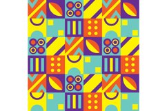 Flat square colorful geometric pattern banner and poster Product Image 1
