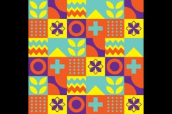 Flat square colorful geometric pattern banner and poster art Product Image 2