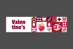 Flat valentine horizontal banner design concept Product Image 1