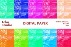 Flat Watercolor Digital Papers Glitter Background Product Image 1