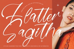 Flatter Sagitha - Stylish Handwritten Font Product Image 1