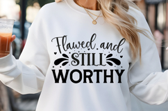 Flawed and still worthy SVG, Farm House Sign SVG Design Product Image 1