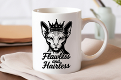 Flawless and Hairless Sphynx Cat SVG | Funny Hairless Cat Product Image 3