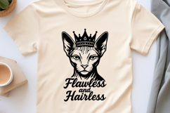 Flawless and Hairless Sphynx Cat SVG | Funny Hairless Cat Product Image 2